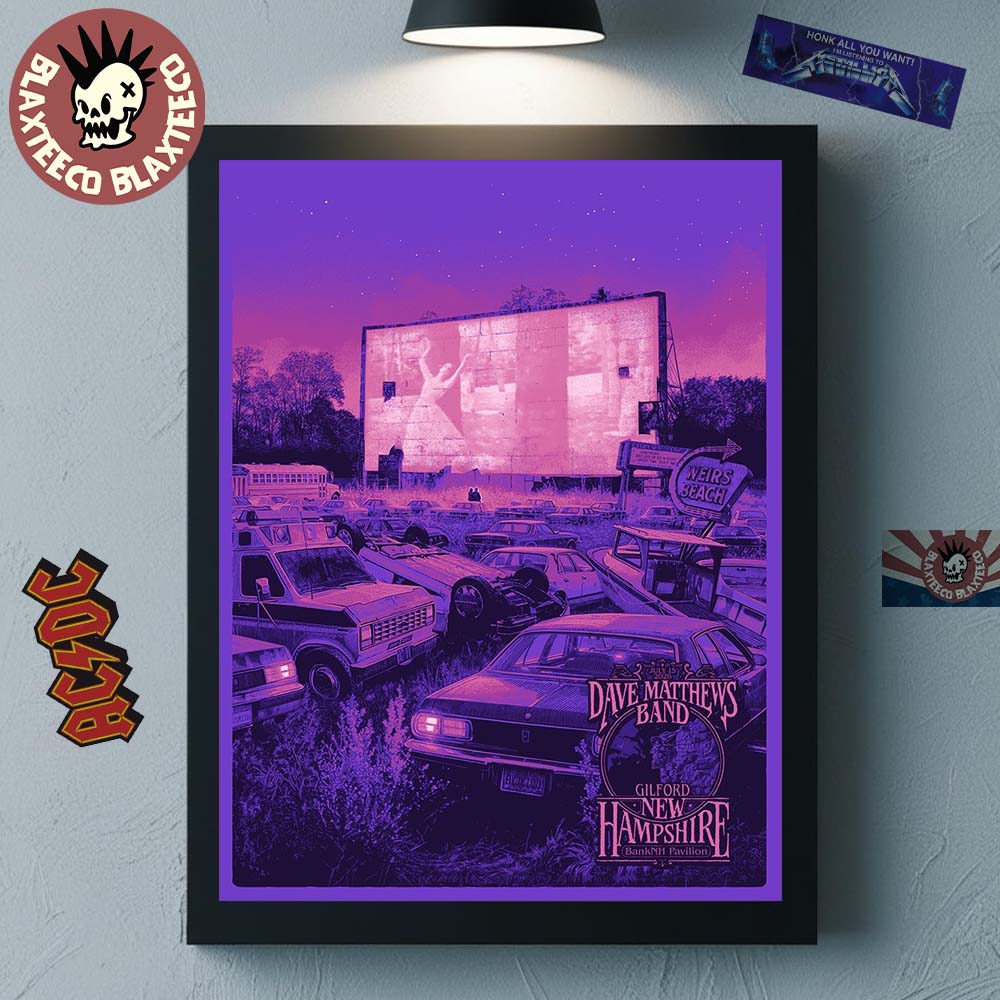 Dave Matthews Band Gilford New Hampshire 2026 Day 2 Venue Poster At BankNH Pavilion On July 15 2026 Decor Poster Canvas