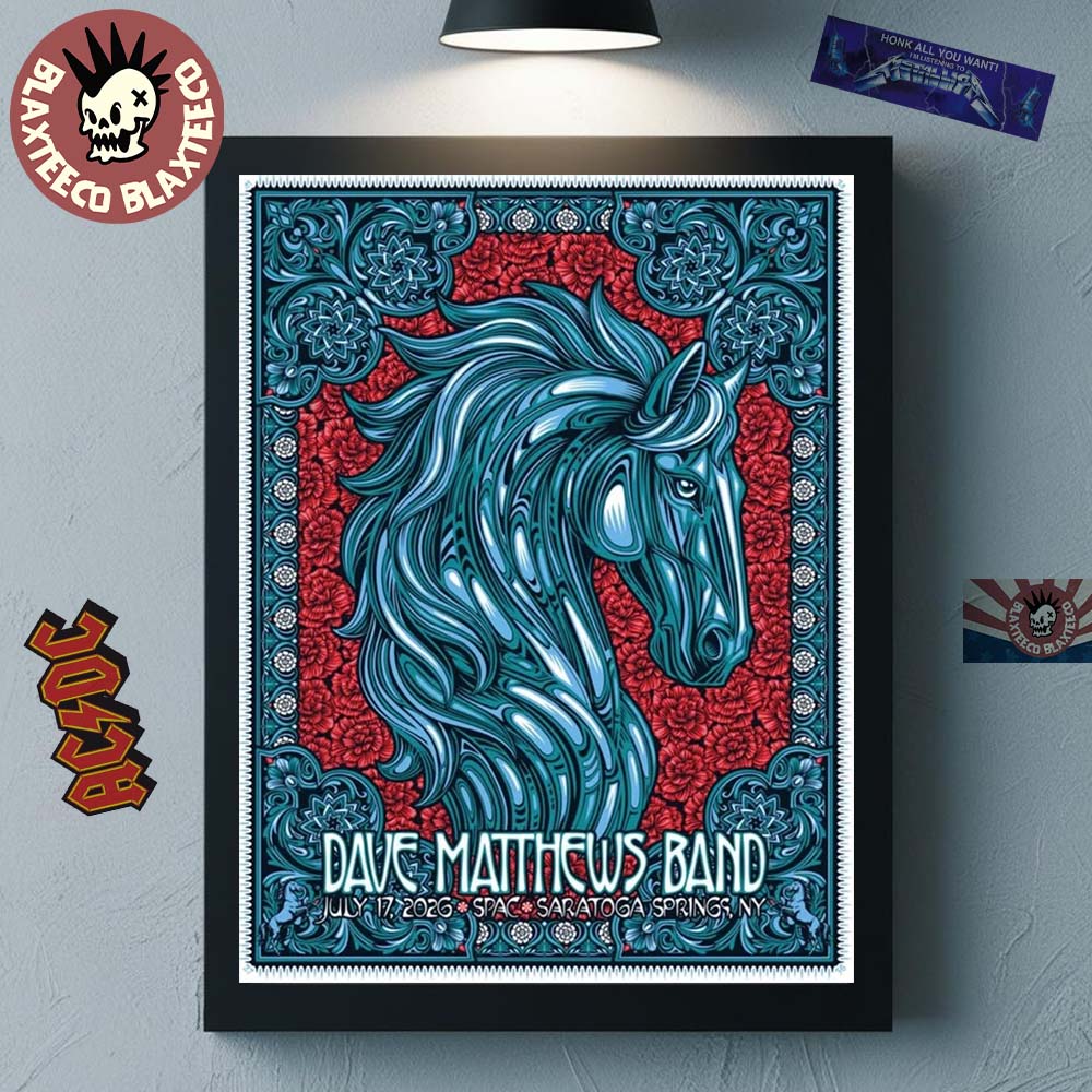 Dave Matthews Band Saratoga Springs New York 2026 Event Poster On July 17 2026 Home Decor Poster Canvas