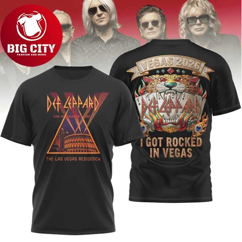 Def Leppard Las Vegas Residency 2026 Caesar’s Palace Concert Two Sided Shirt Unisex