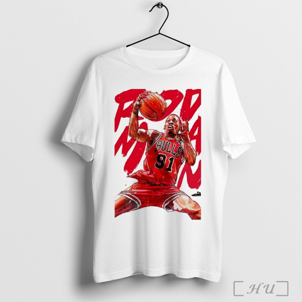 Dennis Rodman Basketball Superstar Pose Graphic T Shirt Unisex