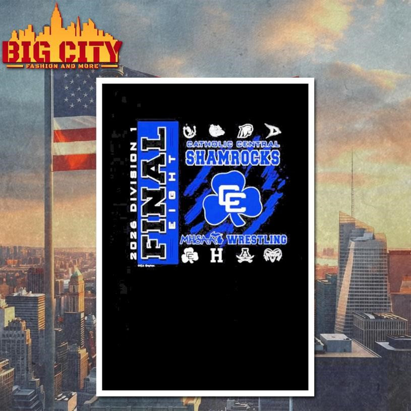 Detroit Catholic Central 2026 MHSAA Team Wrestling Final 8 D1 logo Shirt Unisex