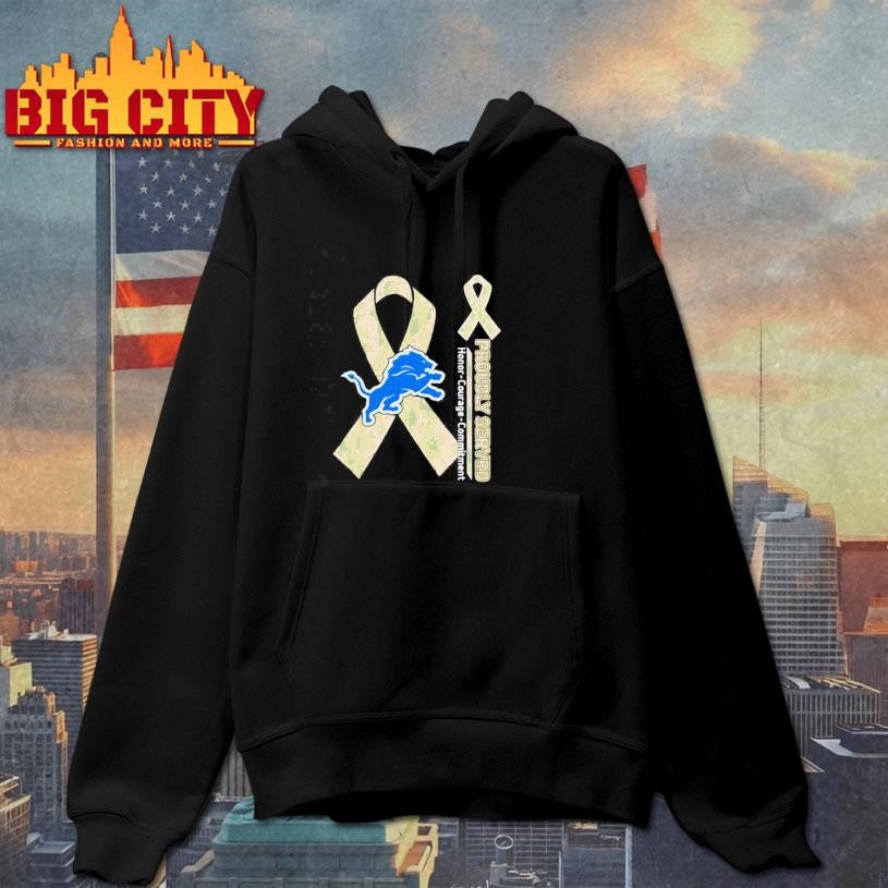 Detroit Lions Proudly Served Honor Courage Commitment Shirt Unisex