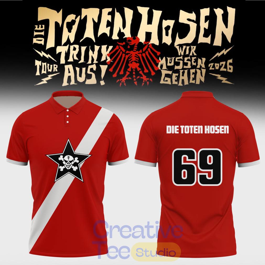 Die Toten Hosen Trink Aus! Wir Müssen Gehen Tour 2026 Polo Shirt