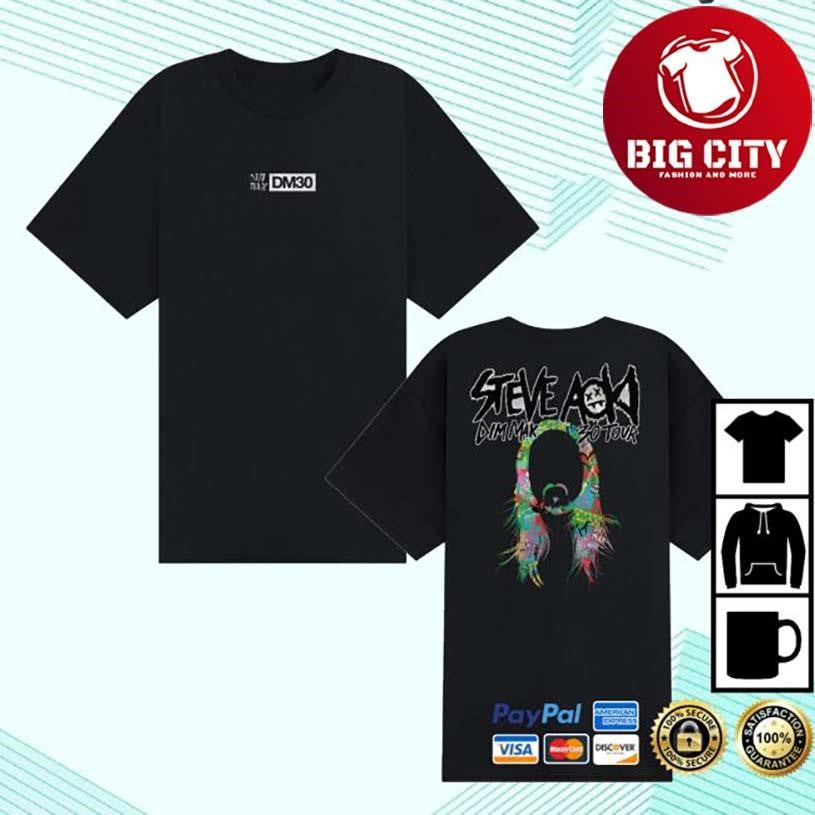 Dim Mak Steve Aoki Silo Dm30 Tour Two Sided Shirt Unisex