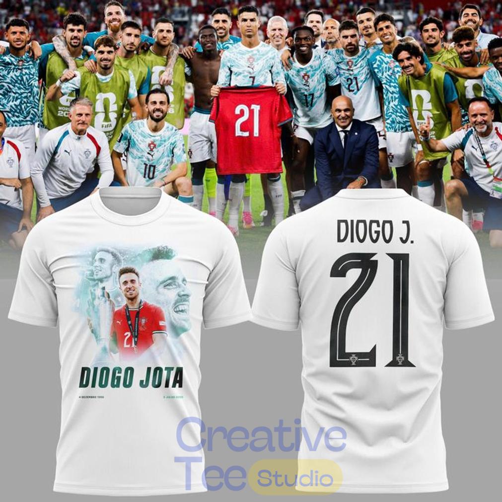 Diogo Jota 21 Memorial Portugal Football Fan Casual Tee