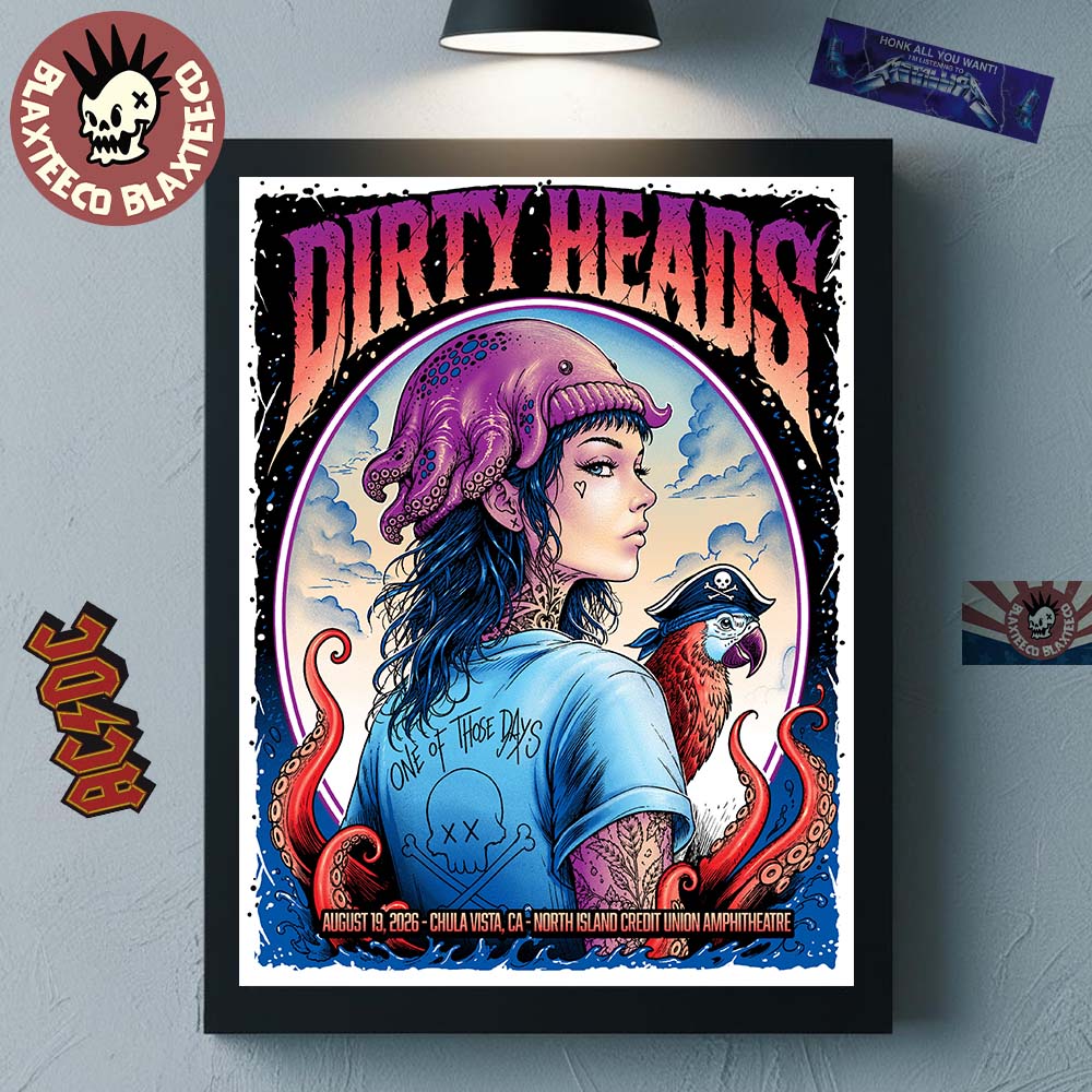 Dirty Heads Chula Vista CA 2026 Gig Poster At North Island Credit Union Amphitheatre On August 19 2026 Home Decor Poster Canvas
