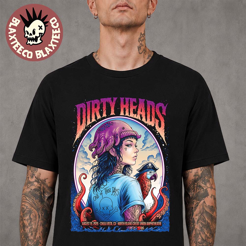 Dirty Heads Chula Vista CA 2026 Gig Poster At North Island Credit Union Amphitheatre On August 19 2026 Unisex T-Shirt