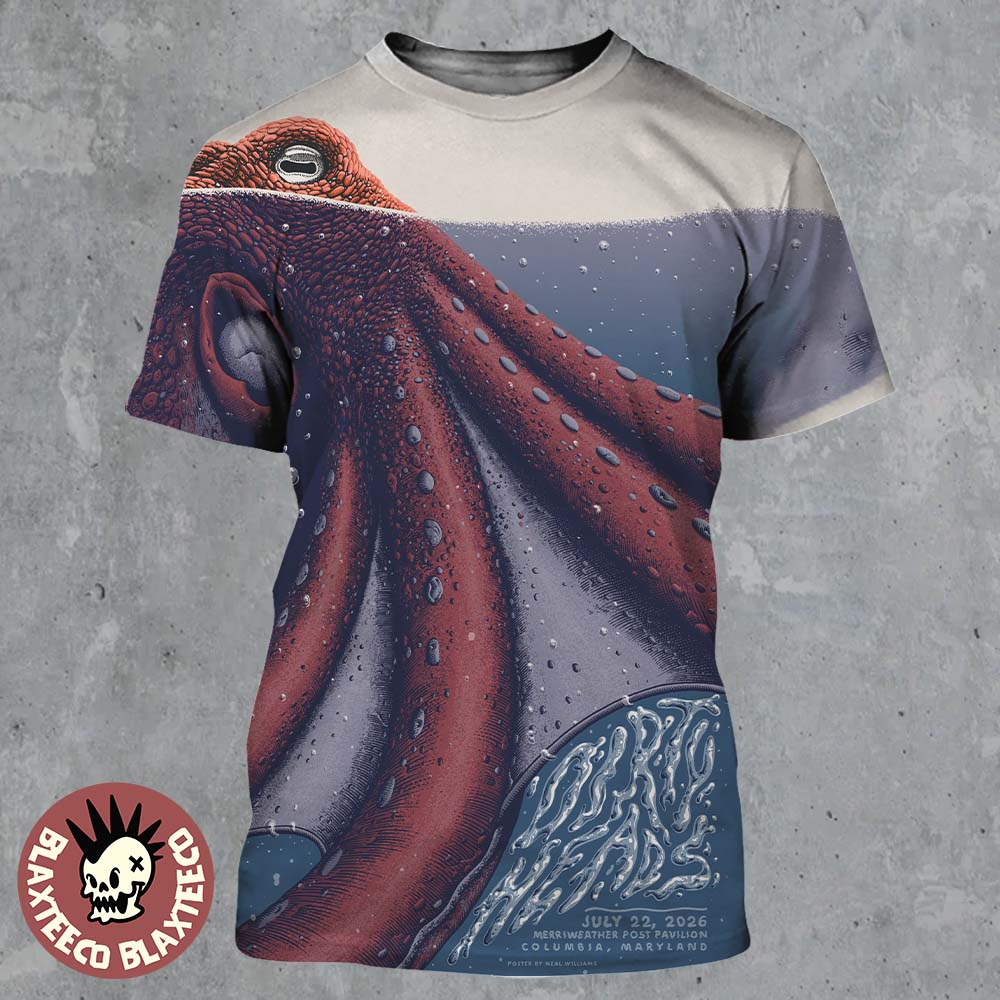 Dirty Heads Columbia Maryland 2026 Event Poster At Merriweather Post Pavilion On July 22 2026 All Over Print Shirt