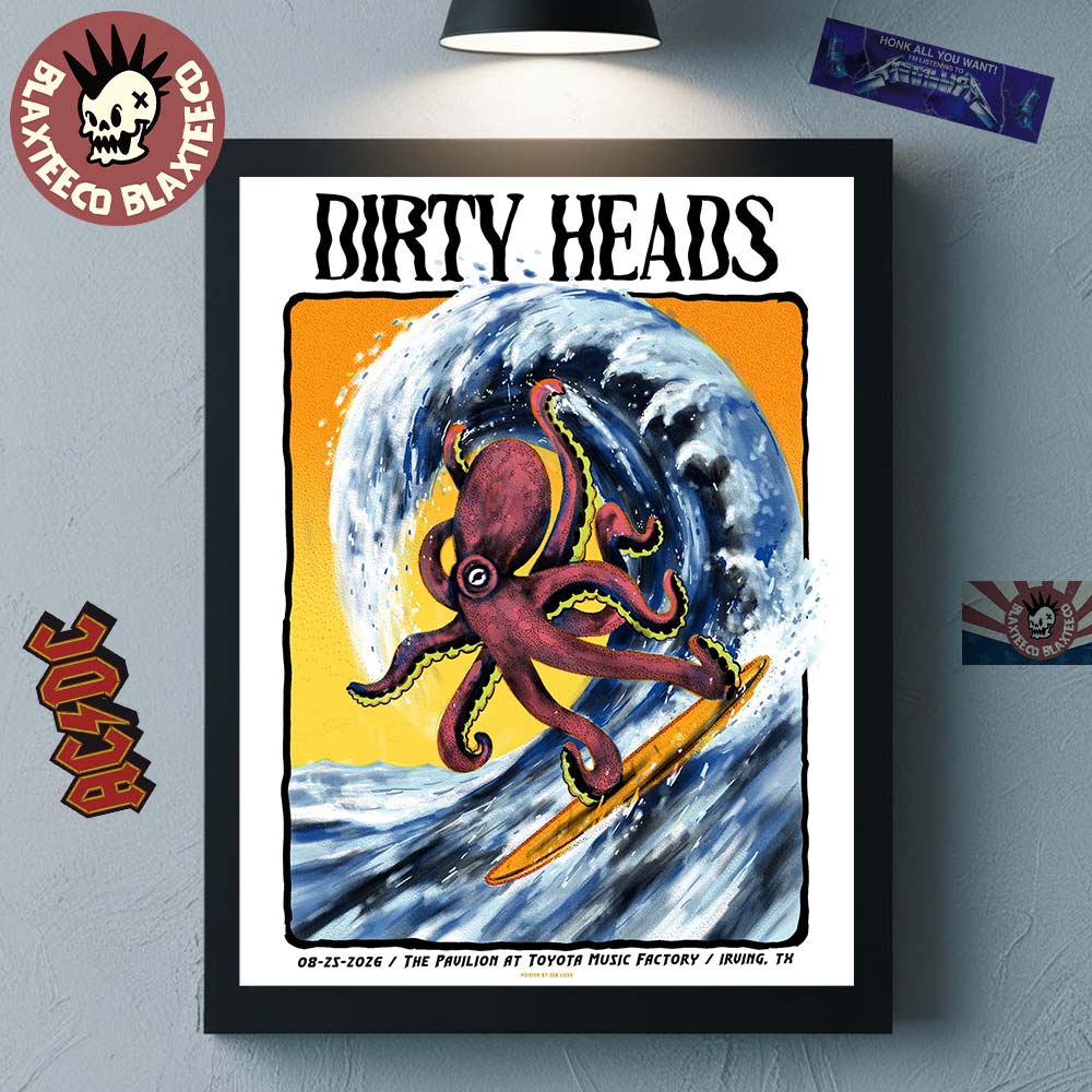 Dirty Heads Irving Texas 2026 Exclusive Show Poster Live At The Pavilion At Toyota Music Factory On August 25 2026 Poster Canvas