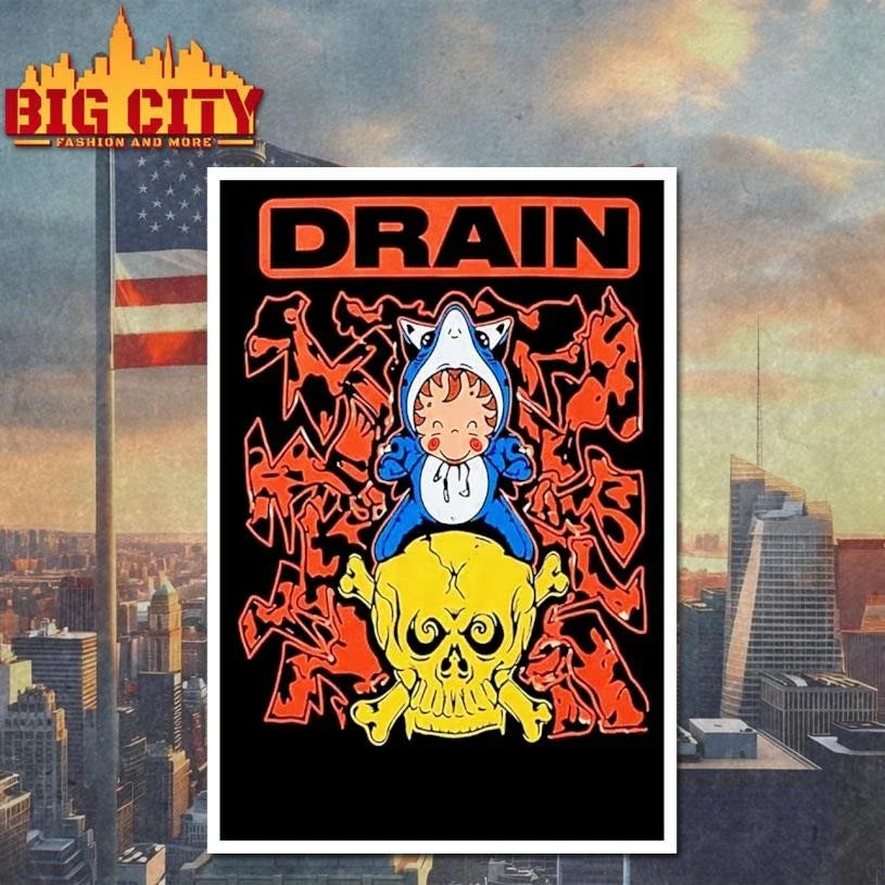Drain Merch Is Your Friend Tour 2026 Skull Shark Rider Artwork Shirt Unisex