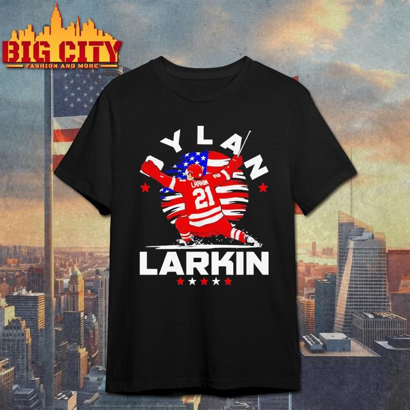 Dylan Larkin Detroit USA Flag Celebration graphic Shirt Unisex