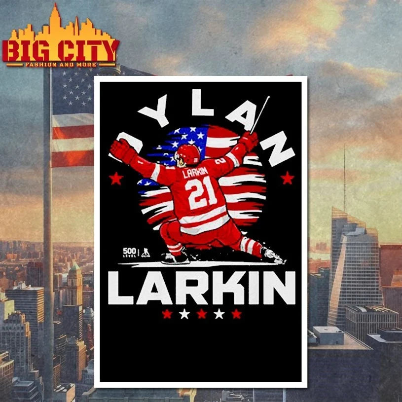 Dylan Larkin Detroit USA Flag Celebration Unisex