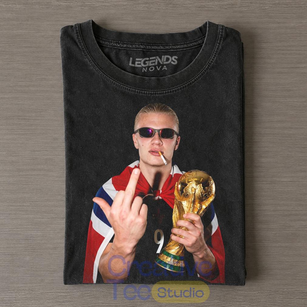 Erling Haaland 2026 Middle Finger T-Shirt