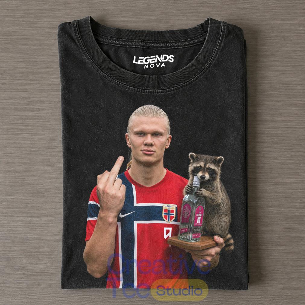 Erling Haaland & Whiskey Raccoon H-MT-F T-Shirt