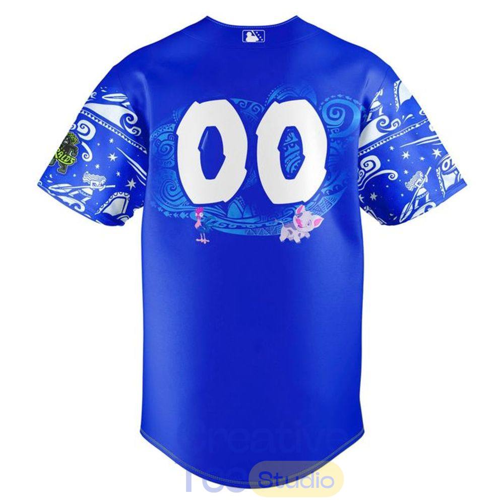 Eugene Emeralds x Moana Night 2026 Royal Blue Baseball Jersey