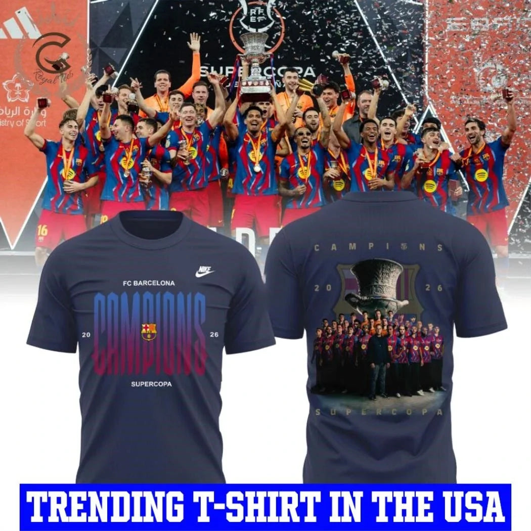 FC Barcelona Campions Supercopa 2026 Shirt Unisex