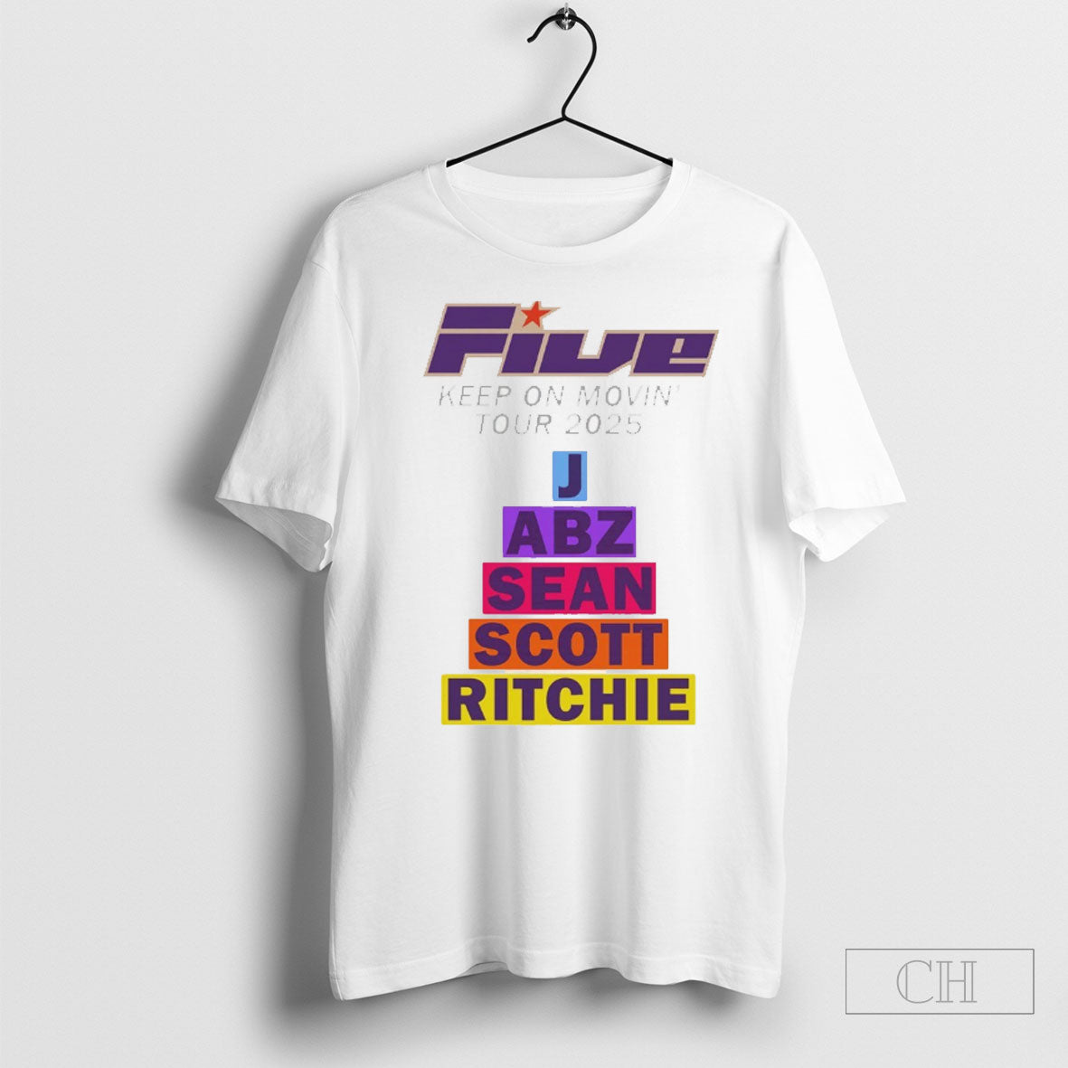 Five Keep On Moving Tour 2025 J Abz Sean Scott Ritchie Shirts Unisex