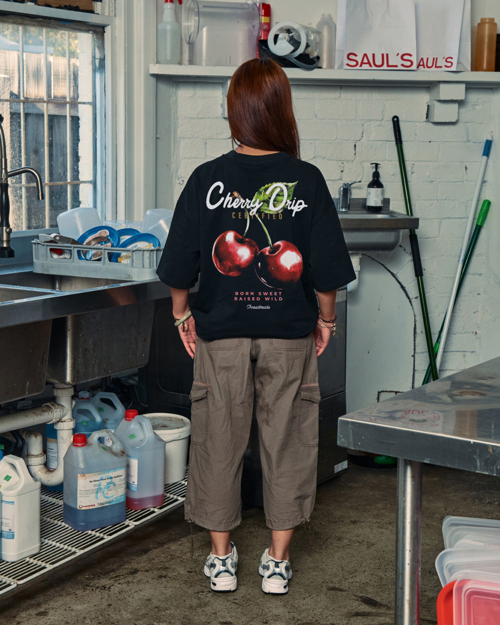 Cherry Drip Oversized Tee Unisex