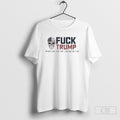 Fuck Trump And Fuck You For Voting For Him Skull American Flag Shirt Unisex