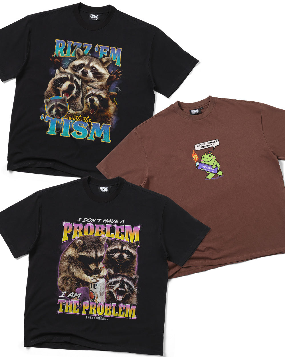 Funny Oversized 3 Tee Bundle Unisex