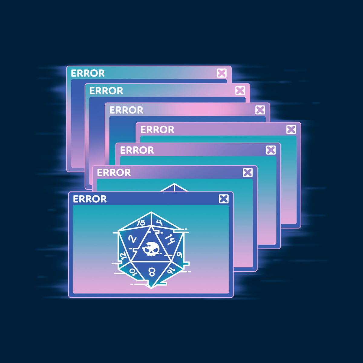 GlitchWave D20 Unisex