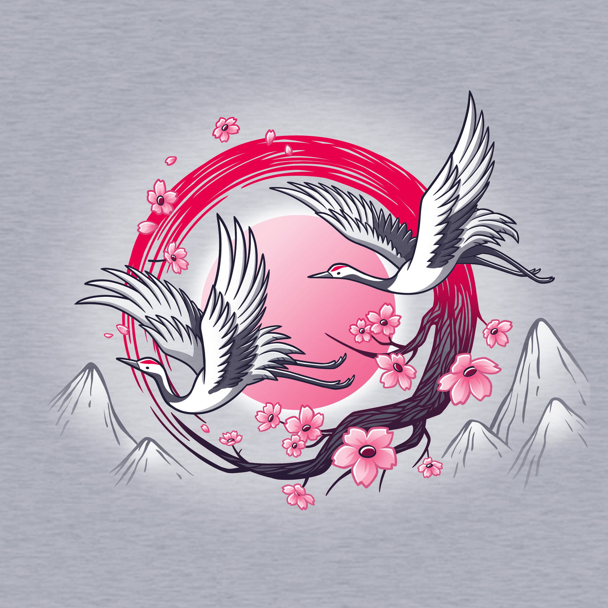 Red-Crowned Cranes Unisex