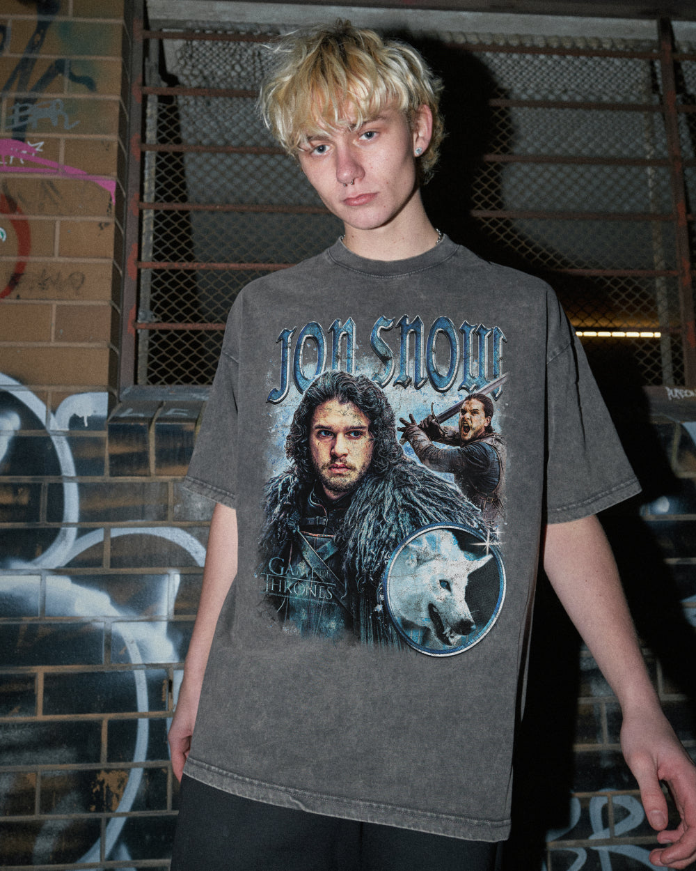 Vintage Jon Snow Oversized Tee Unisex