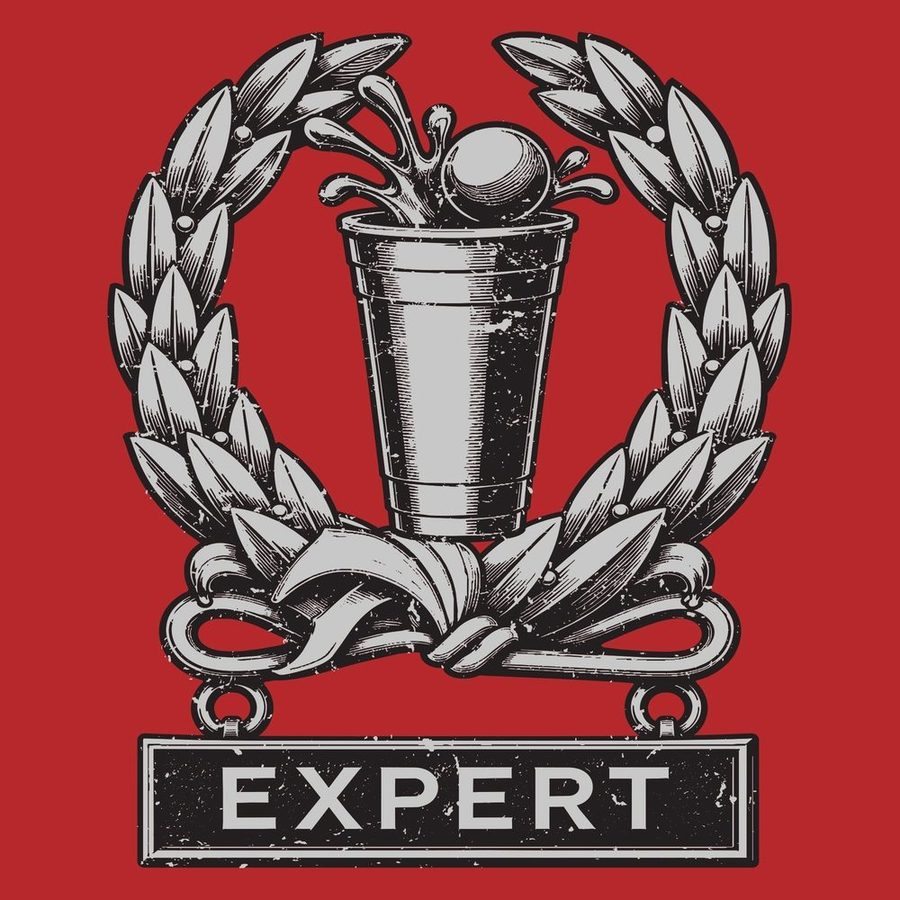 Beer Pong Expert T-Shirt - Red