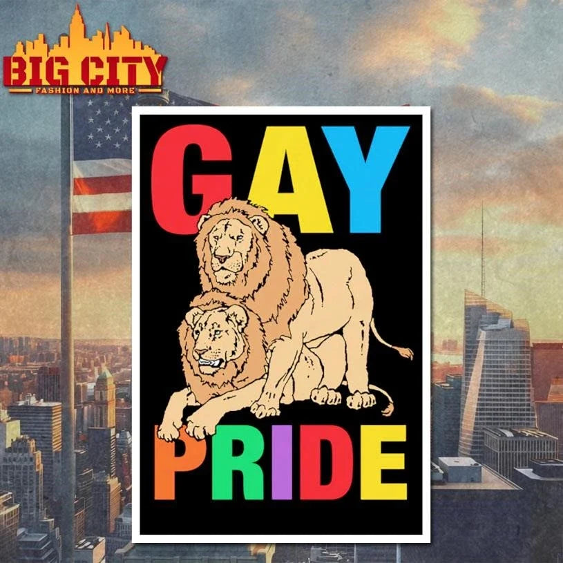 Gay Pride Shirt Lion Funny Shirt Unisex