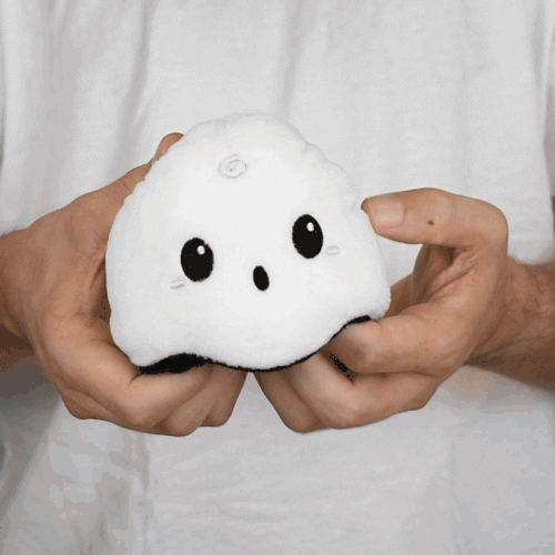 TeeTurtle Reversible Ghost Plushie (Black Glow + White) Unisex