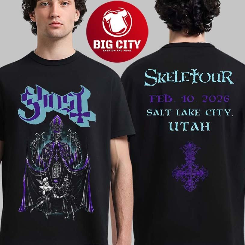 Ghost Skeletour 2026 Salt Lake City Utah On Feb 10 2026 Amazon Exclusive Two Sided Shirt Unisex