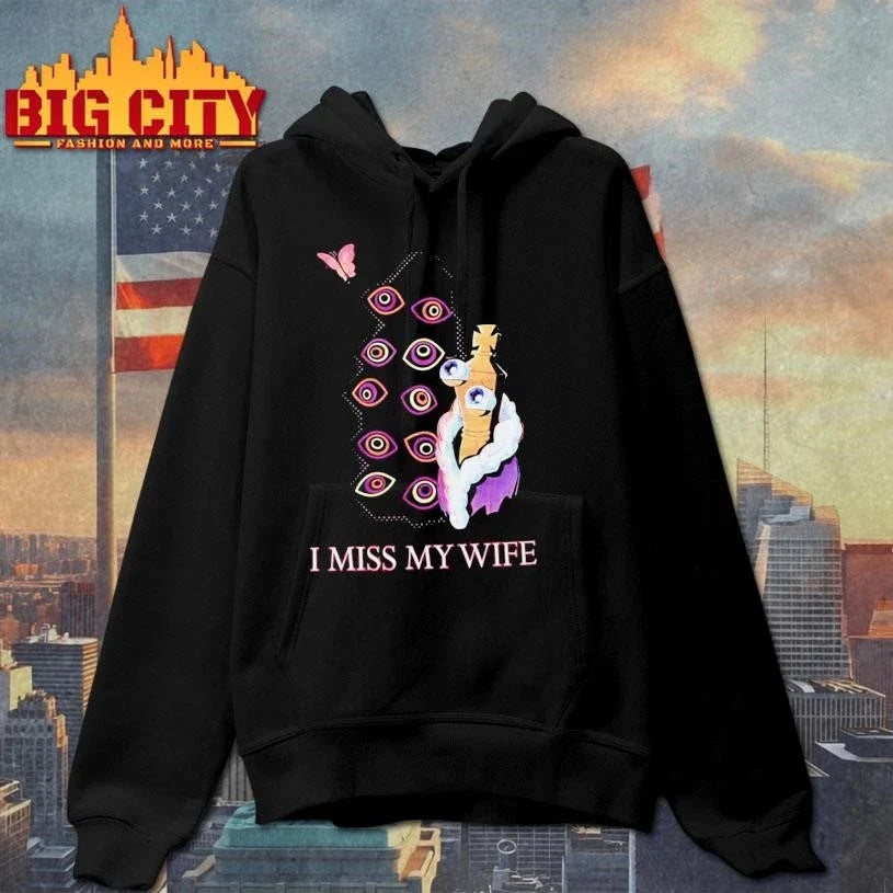 Glitch Productions I Miss My Wife Graphic Art Shirt Unisex