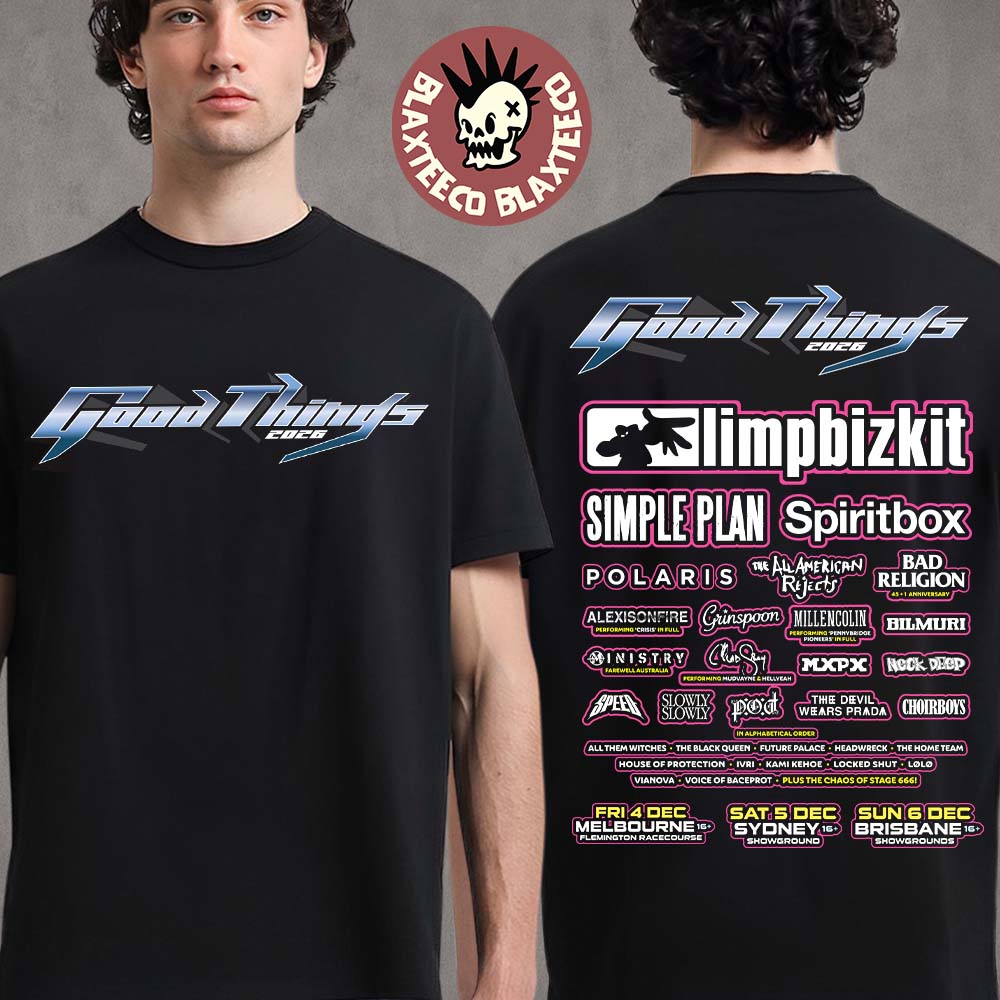 Good Things 2026 Festival In Australia In Melbourne Sydney And Brisbane On 4 5 6 December 2026 Logo With Lineup T-Shirt