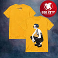Gorillaz Merch LA Shop The Mountain Full Live Performance Noodle Charactor Yellow Two Sided Shirt