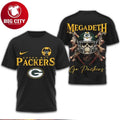 Green Bay Packers x Megadeth Vic Rattlehead Metal Two Sided Shirt Unisex