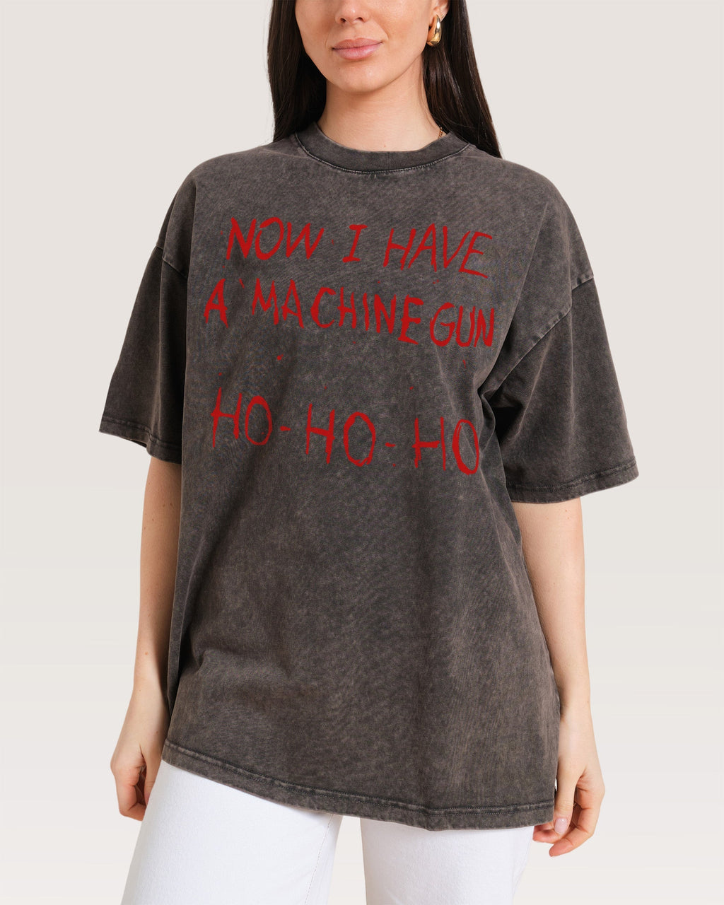 Machine Gun Ho-Ho-Ho Oversized Tee Unisex