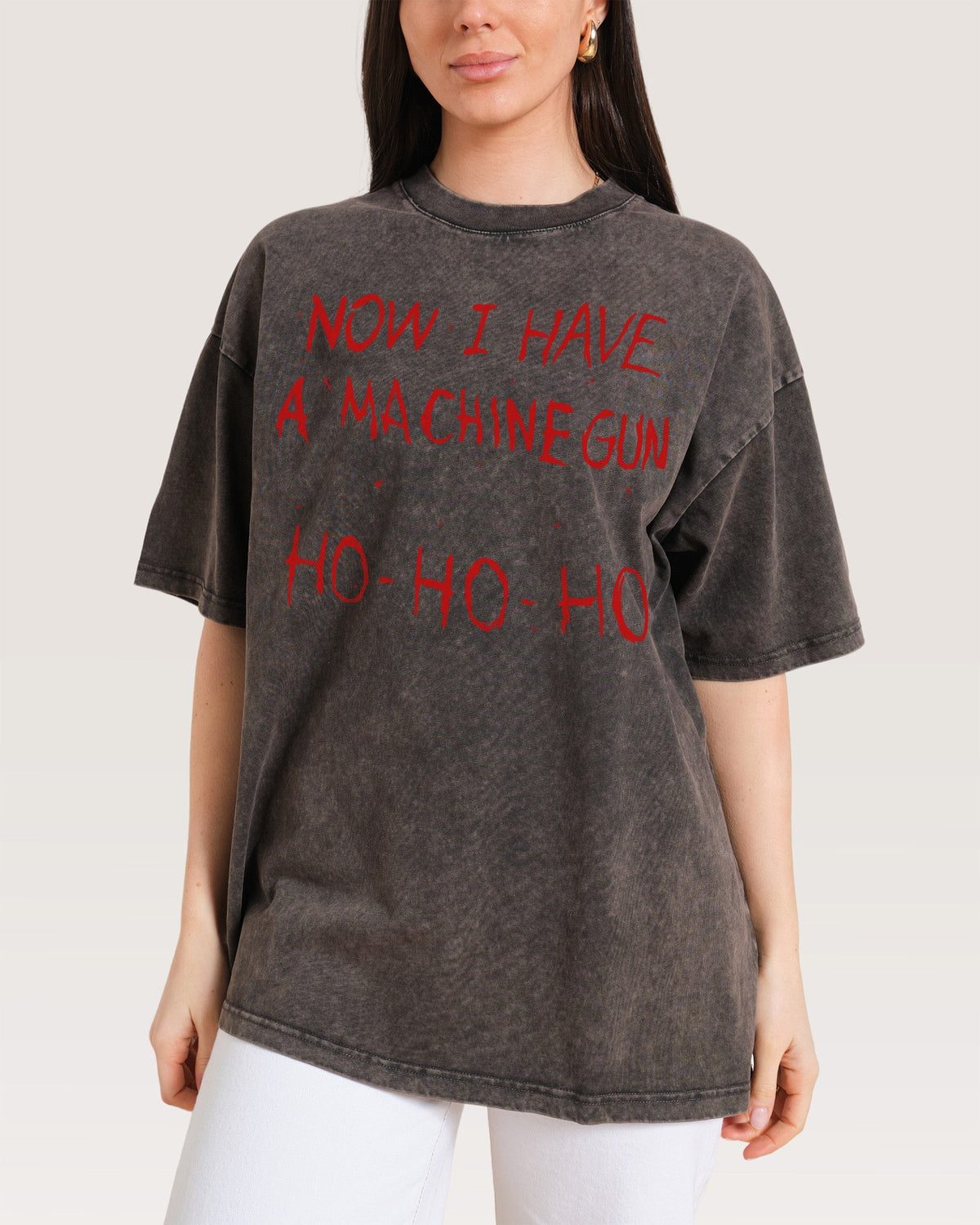 Machine Gun Ho-Ho-Ho Oversized Tee Unisex