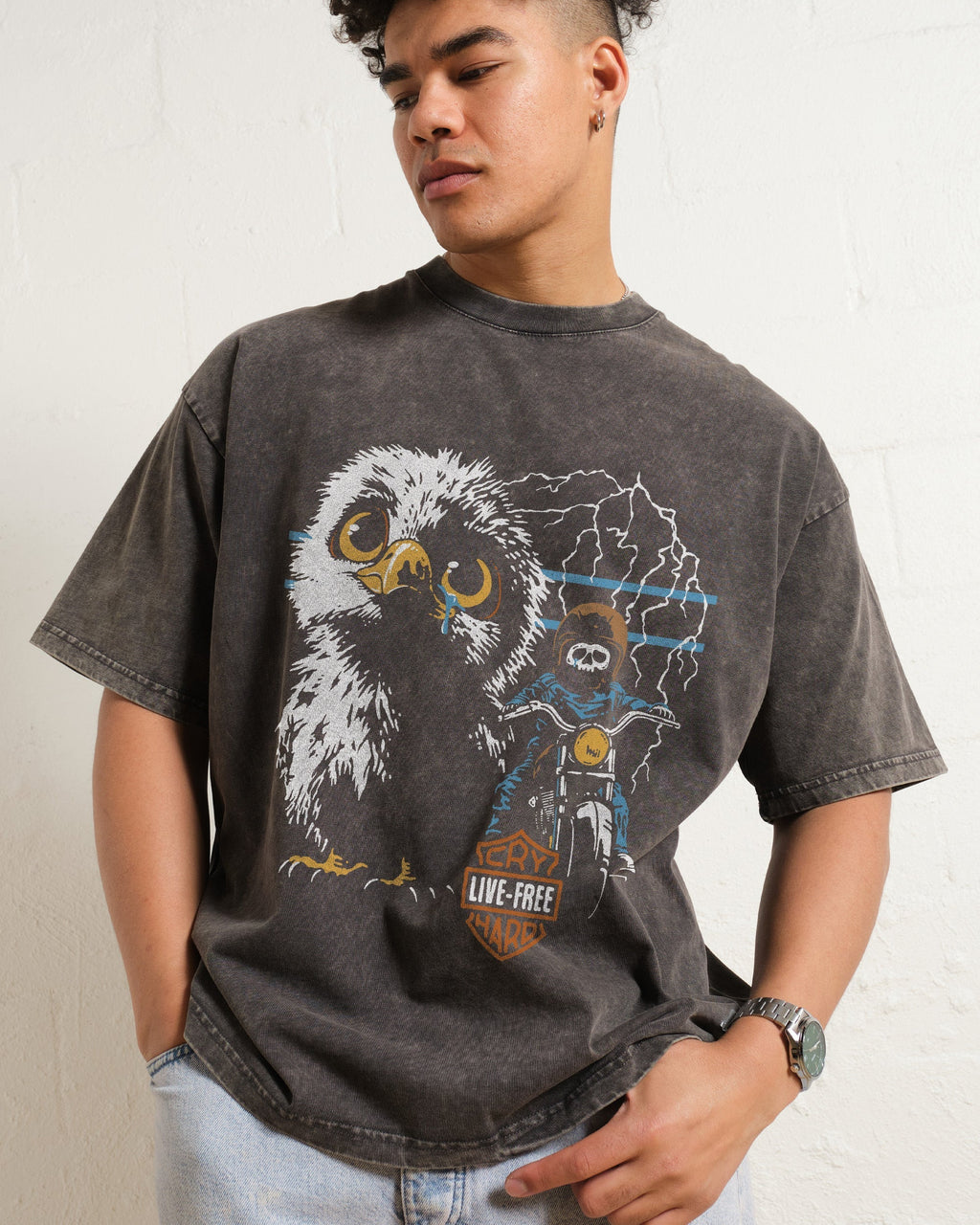 Live Free Cry Hard Oversized Tee Unisex