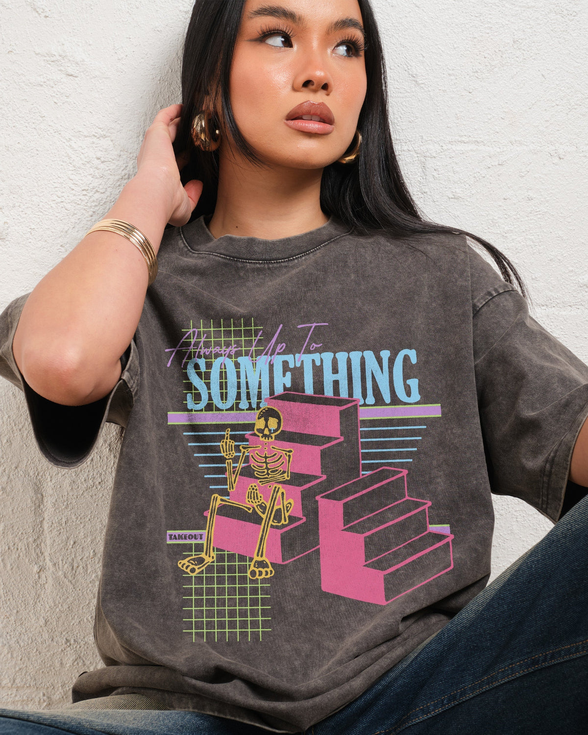 Always Up To Something Oversized Tee Unisex