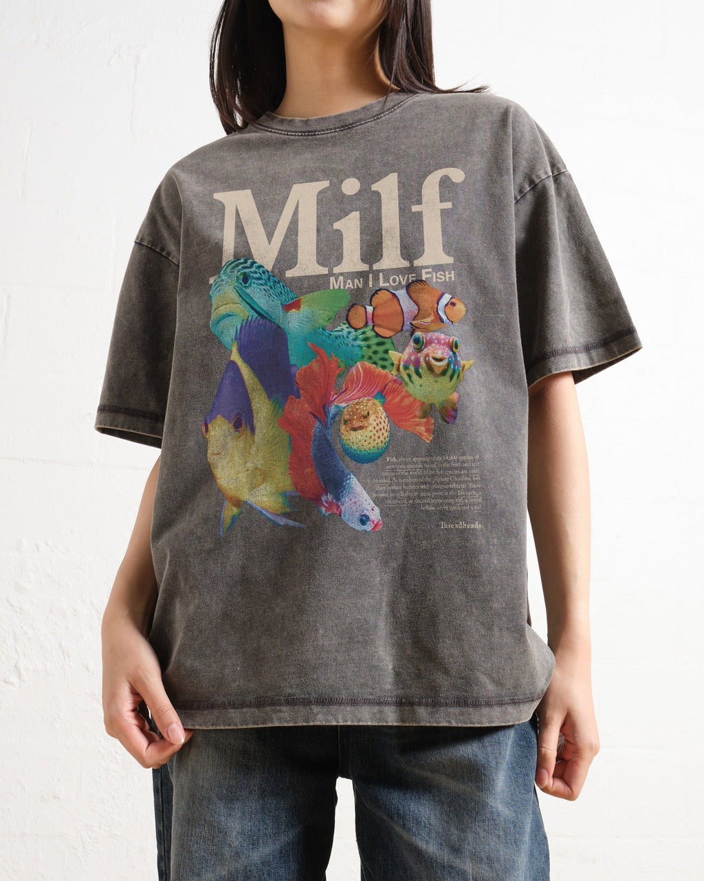 Man I Love Fish Oversized Tee Unisex