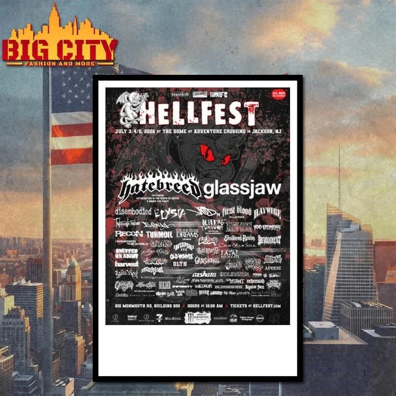 Hellfest Hardcore Festival 2026 Line Up Poster Shirt Unisex