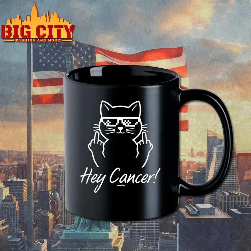 Hey Cancer Funny Cat Shirt Unisex