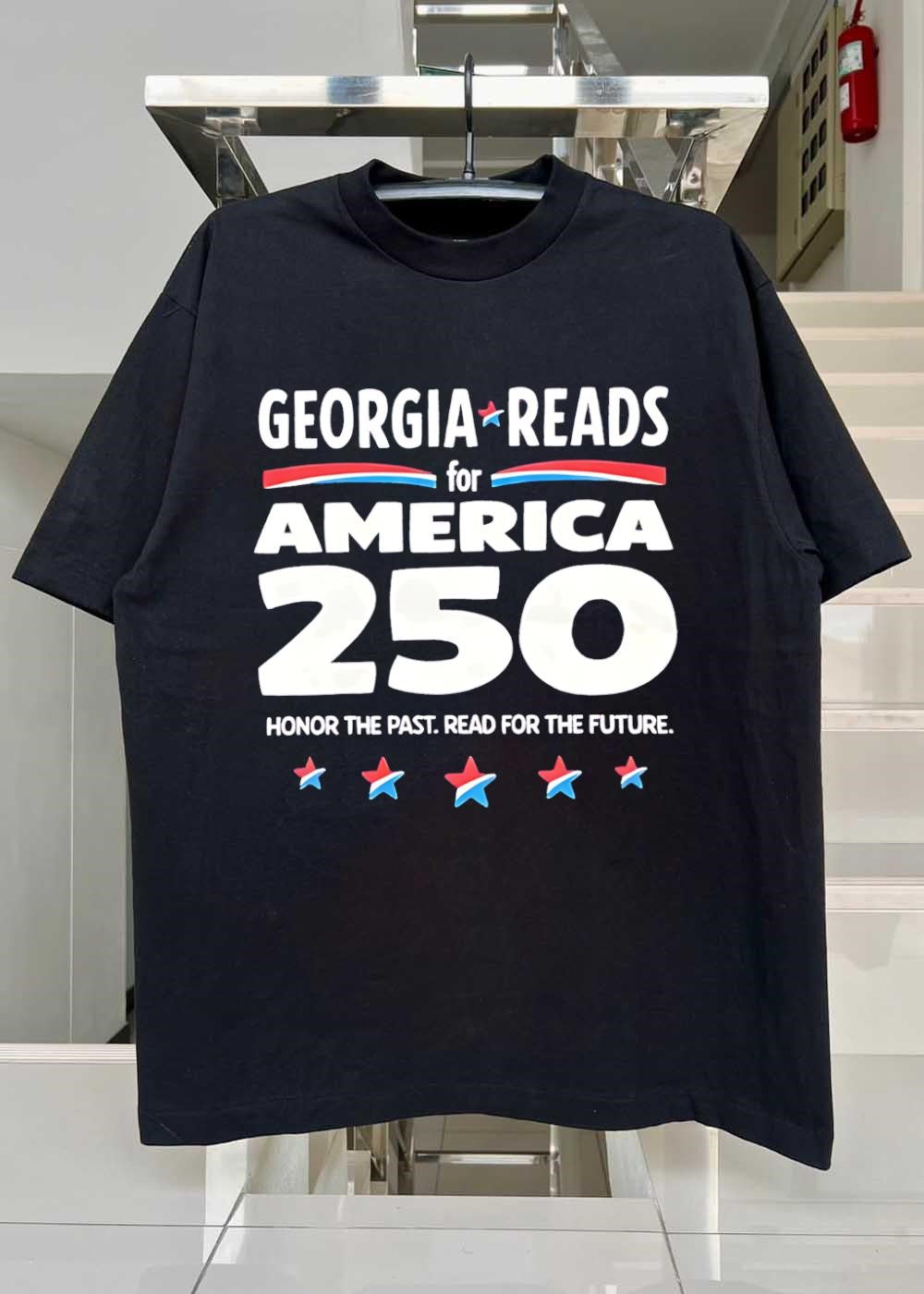 Honor the Past Read for the Future Georgia Reads for America 250 T-Shirt