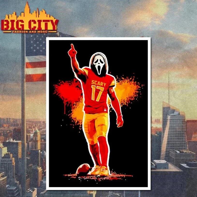 Hostface x Terry McLaurin Scary 17 Washington Commanders Football Combine Shirt Unisex
