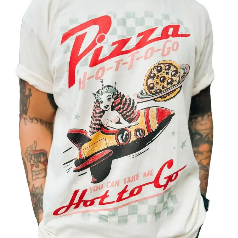 Hot To Go Tee, Theme Park Tshirt, Pizza Planet Inspired Shirt, Chappell T-Shirt Casual Classic Hoodie, Sweatshirt