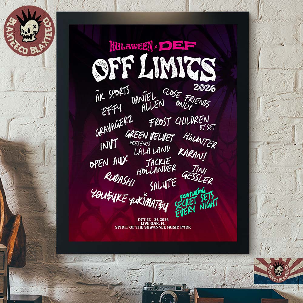 Hulaween X DEF Off Limits 2026 Live In Live Oak FL At Suwannee Music Park October 22-25 2026 Poster Canvas