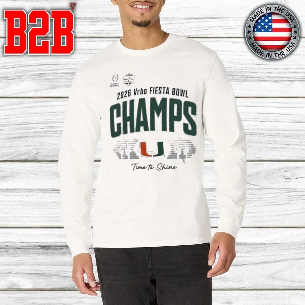 Hurricanes Time To Shine Fiesta Bowl Champions Shirt Unisex