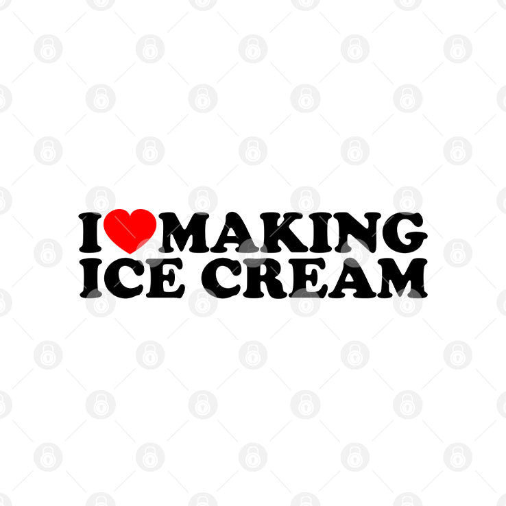 I Love Making Ice Cream Matching Shirt Unisex