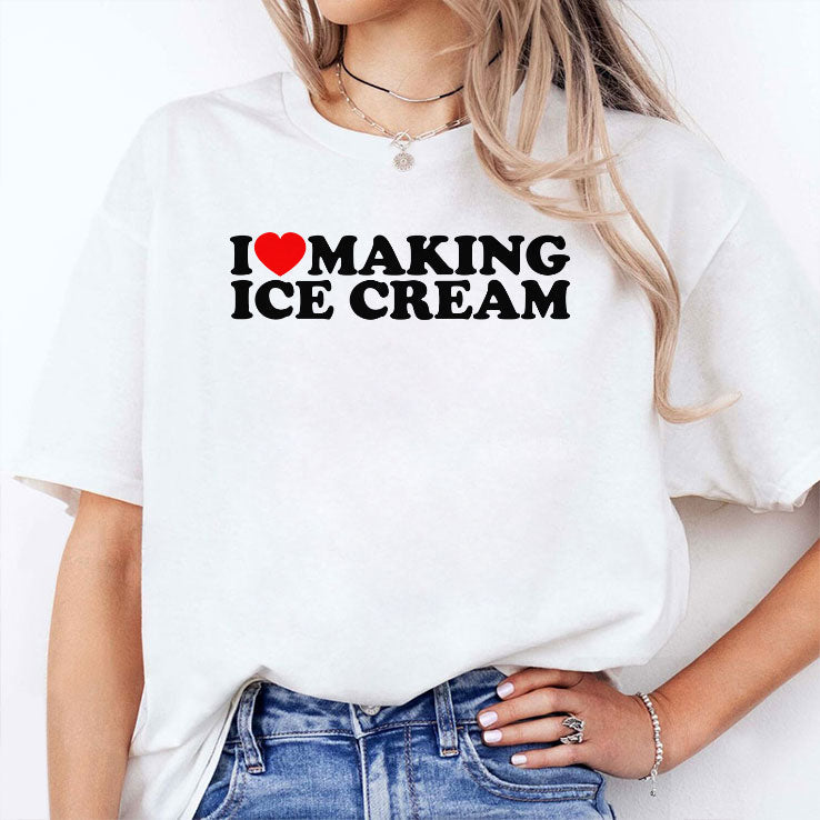 I Love Making Ice Cream Matching Shirt Unisex