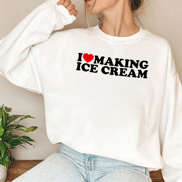 I Love Making Ice Cream Matching Shirt Unisex